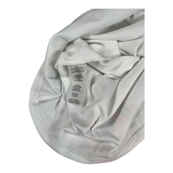 Calvin Klein Floral Print A-Line Halter Dress Chiffon Smocked Waist Tie at Back - Picture 14 of 14